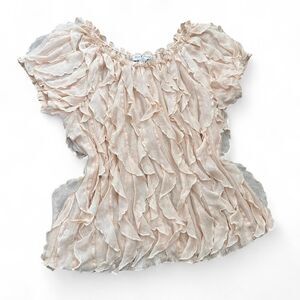 Y2k Fairy Coquette Balletcore Frilly Ruffle Top